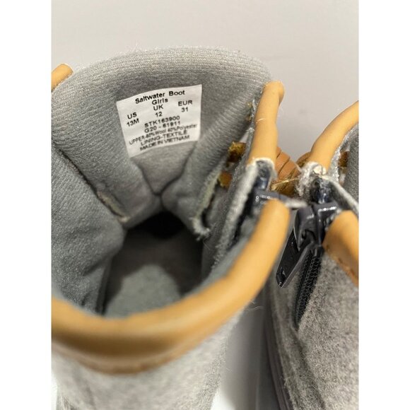 Sperry Unisex-Child Saltwater Wool Rain Boot Girl's Size 13M - Picture 4 of 6